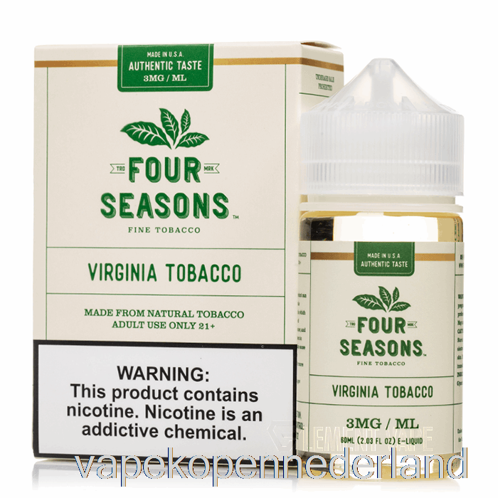 Elektronische Sigaret Vape Virginia Tabak - Vier Seizoenen - 60 Ml 3 Mg